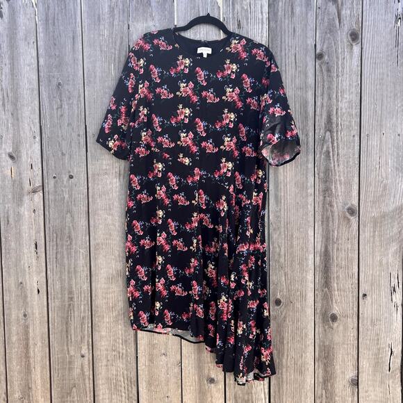 Public School | Rima Crew Neck Half-Sleeve Floral Print Midi Dress Size US 2 - Picture 2 of 9